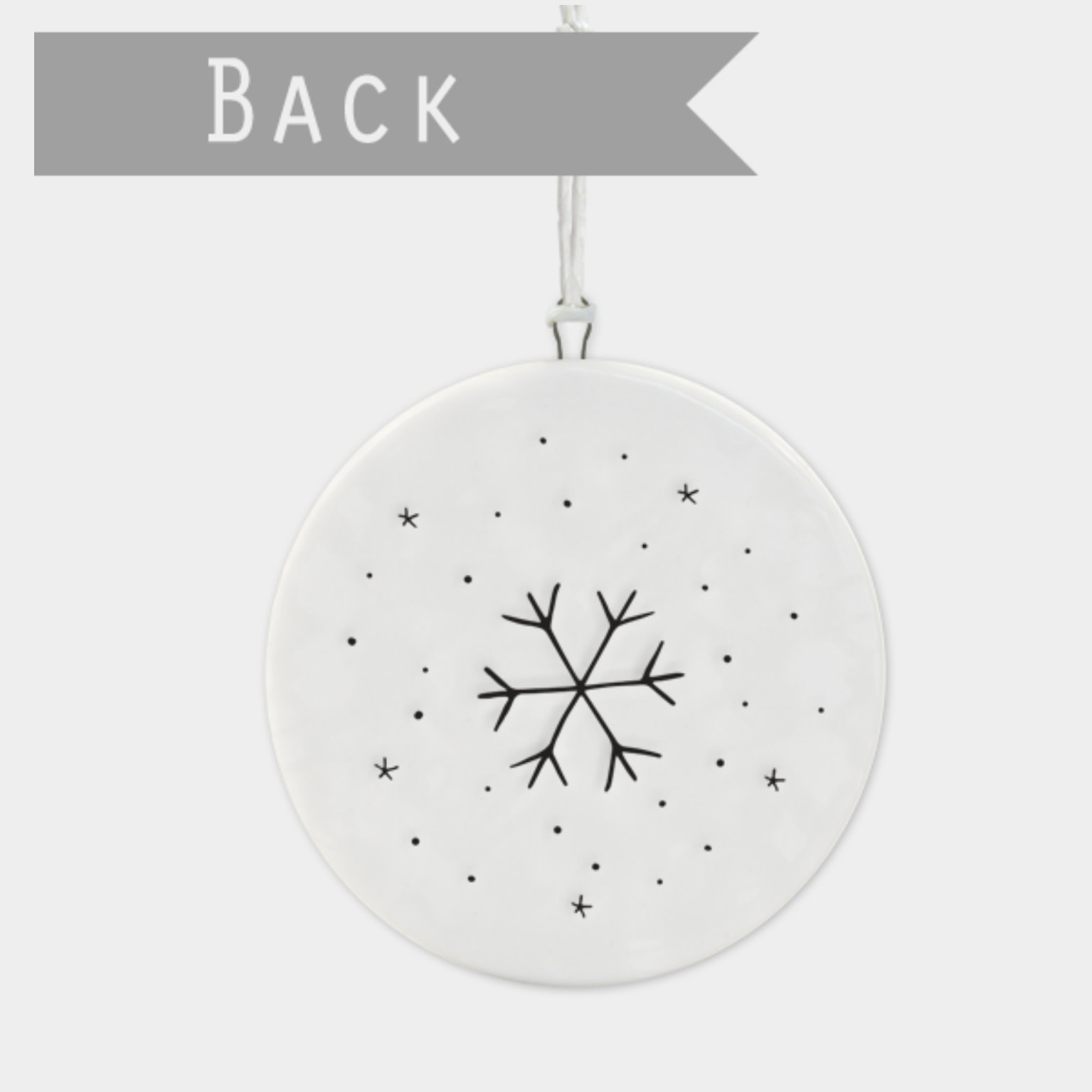 East of India Hanging Porcelain Dec First Christmas