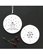 East of India Hanging Porcelain Dec First Christmas