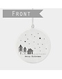 East of India Hanging Porcelain Dec Cabin Woods
