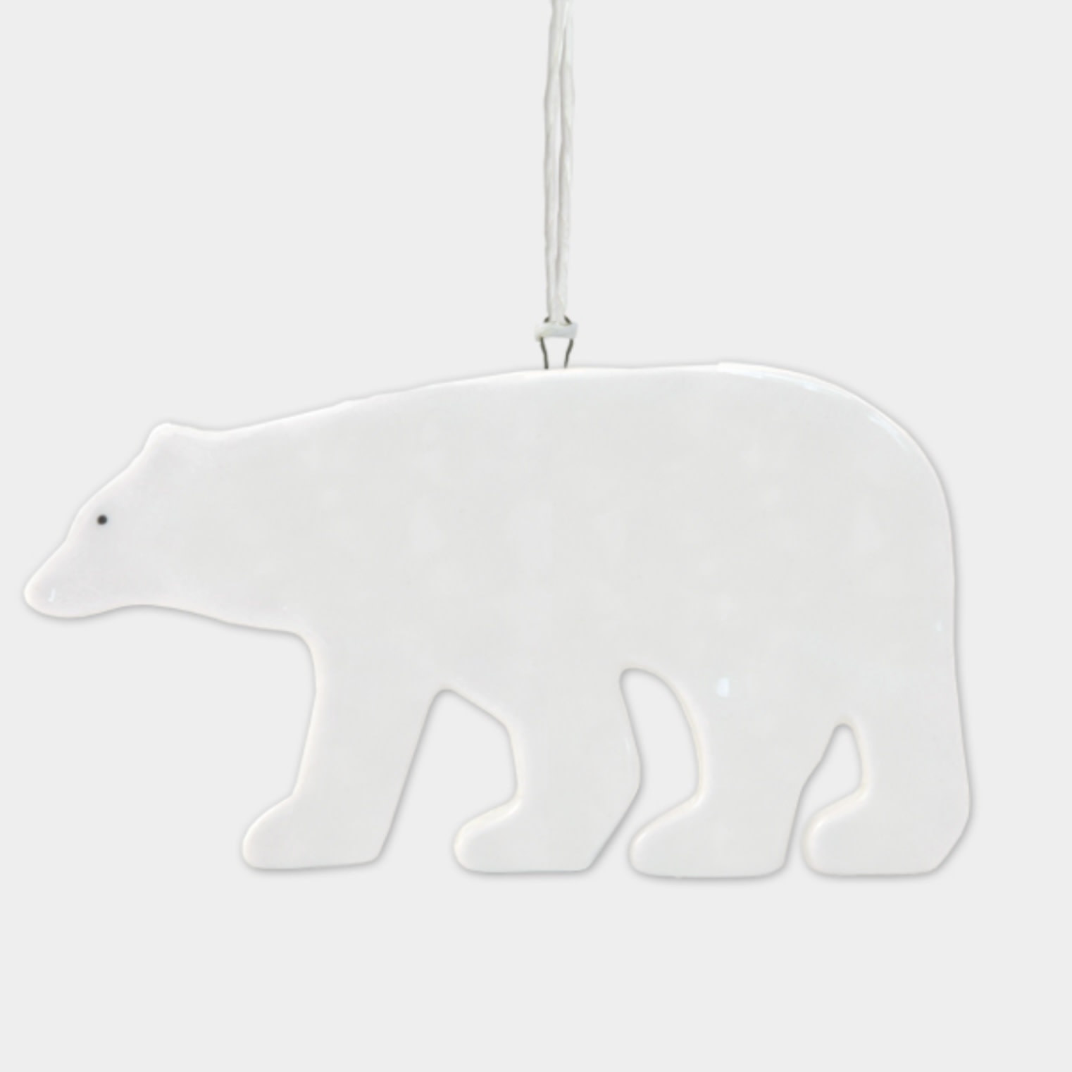 East of India Hanging Porcelain Polar Bear
