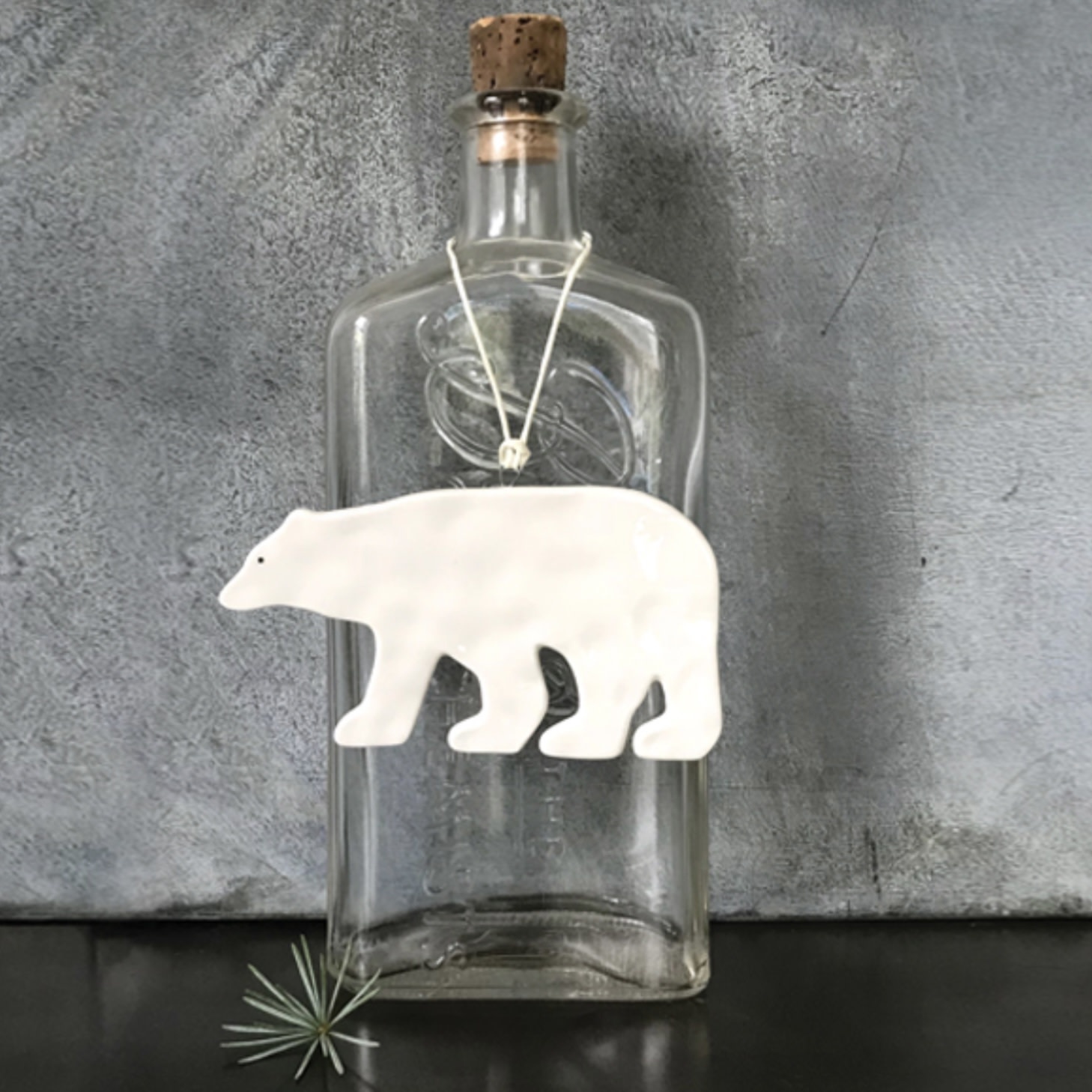 East of India Hanging Porcelain Polar Bear
