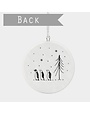 East of India Hanging Porcelain Dec Penguins