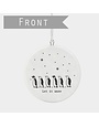 East of India Hanging Porcelain Dec Penguins