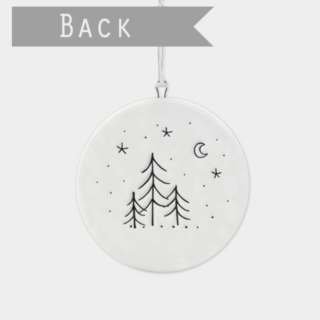 East of India Hanging Porcelain Dec Winter Wonderland