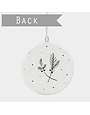 East of India Hanging Porcelain Dec Christmas Robin