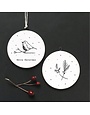 East of India Hanging Porcelain Dec Christmas Robin