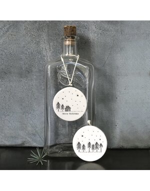 East of India Hanging Porcelain Dec Cabin Woods