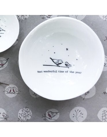 East of India Porcelain Bowl Most Wonderful Time Of Year