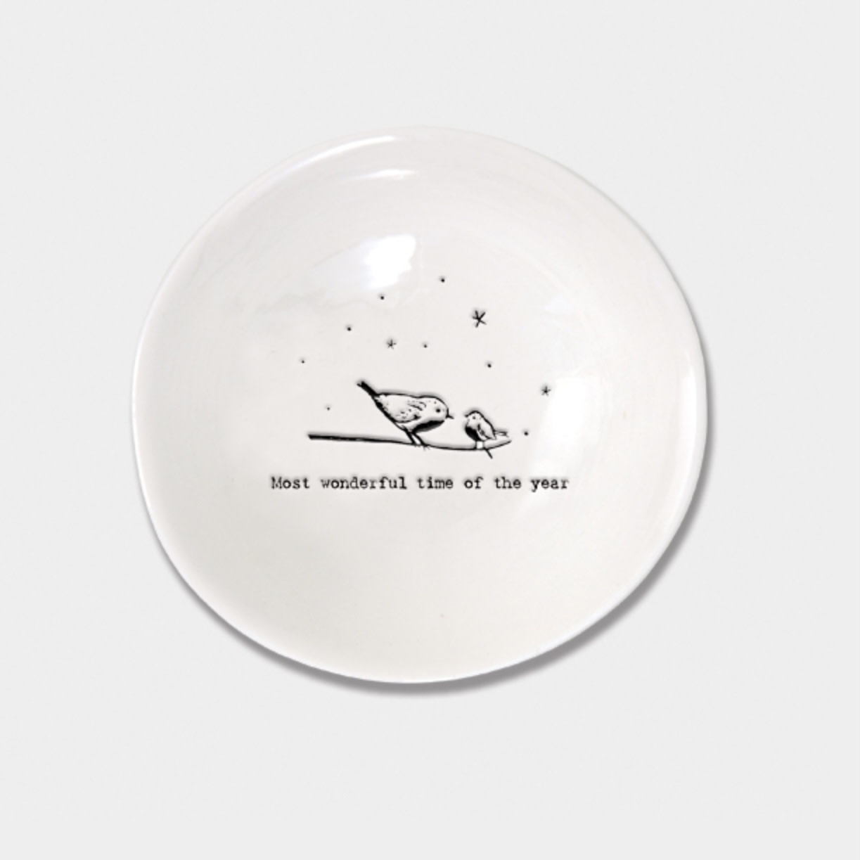 East of India Porcelain Bowl Most Wonderful Time Of Year