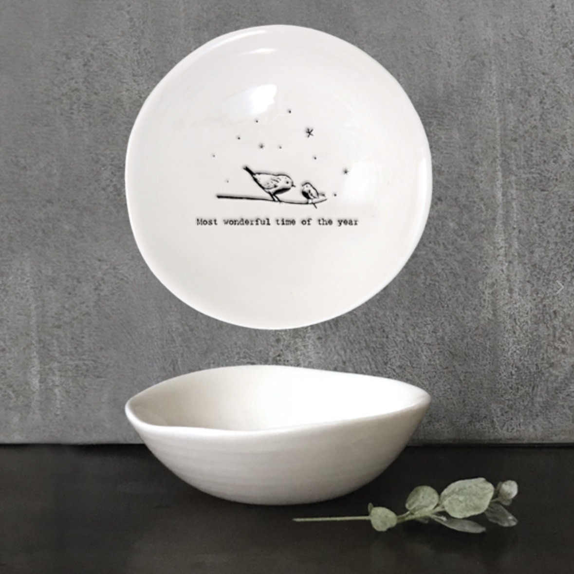 East of India Porcelain Bowl Most Wonderful Time Of Year