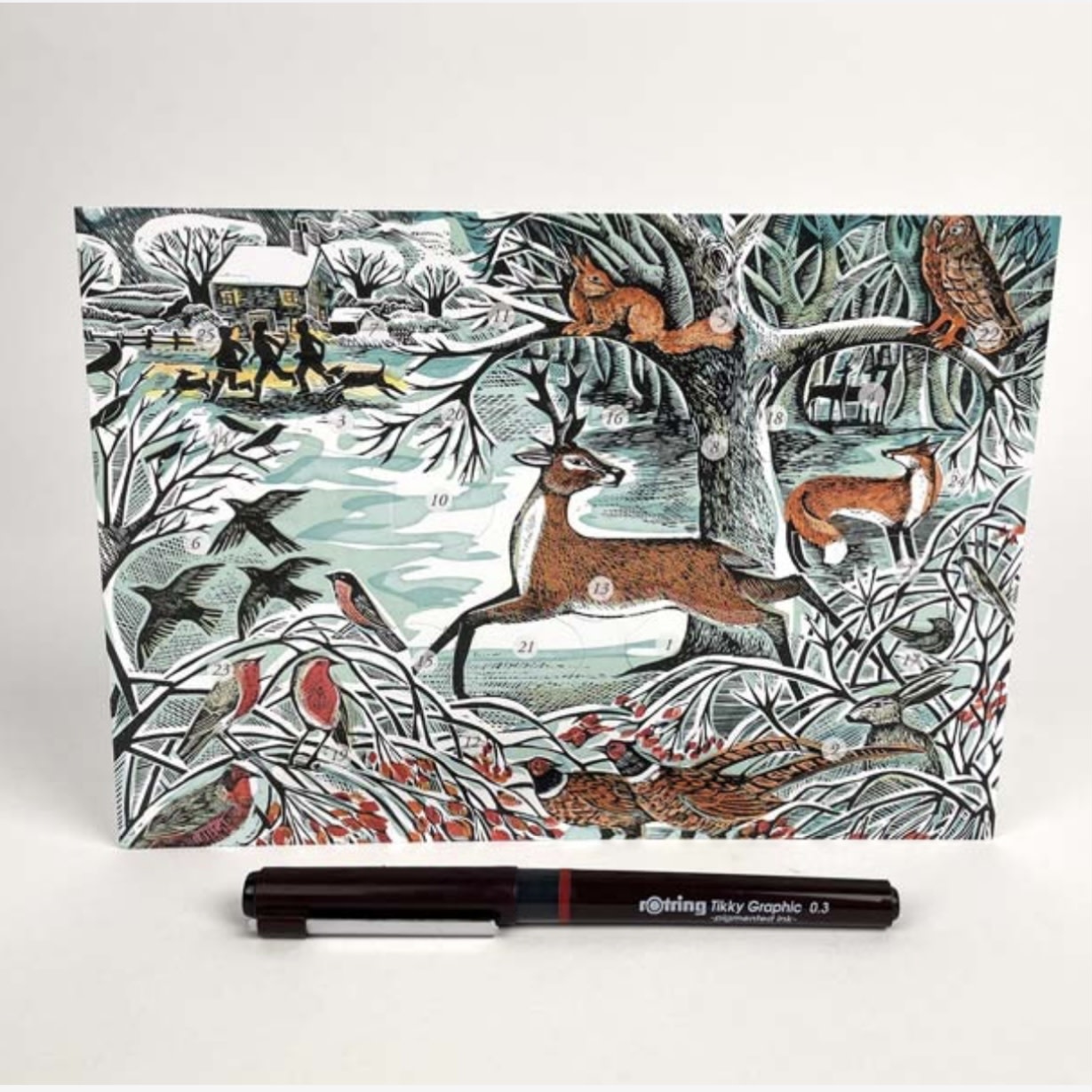 Art Angels Advent Card Winter Woodland