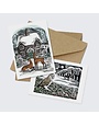 Art Angels Notecard Set Owl & Christmas Cottage