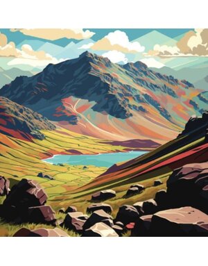 Alff A Bet Card Inspired by Scafell Pike