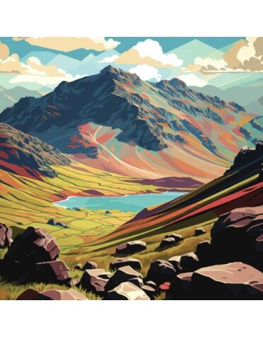 Alff A Bet Card Inspired by Scafell Pike