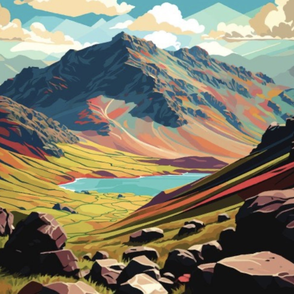 Alff A Bet Card Inspired by Scafell Pike