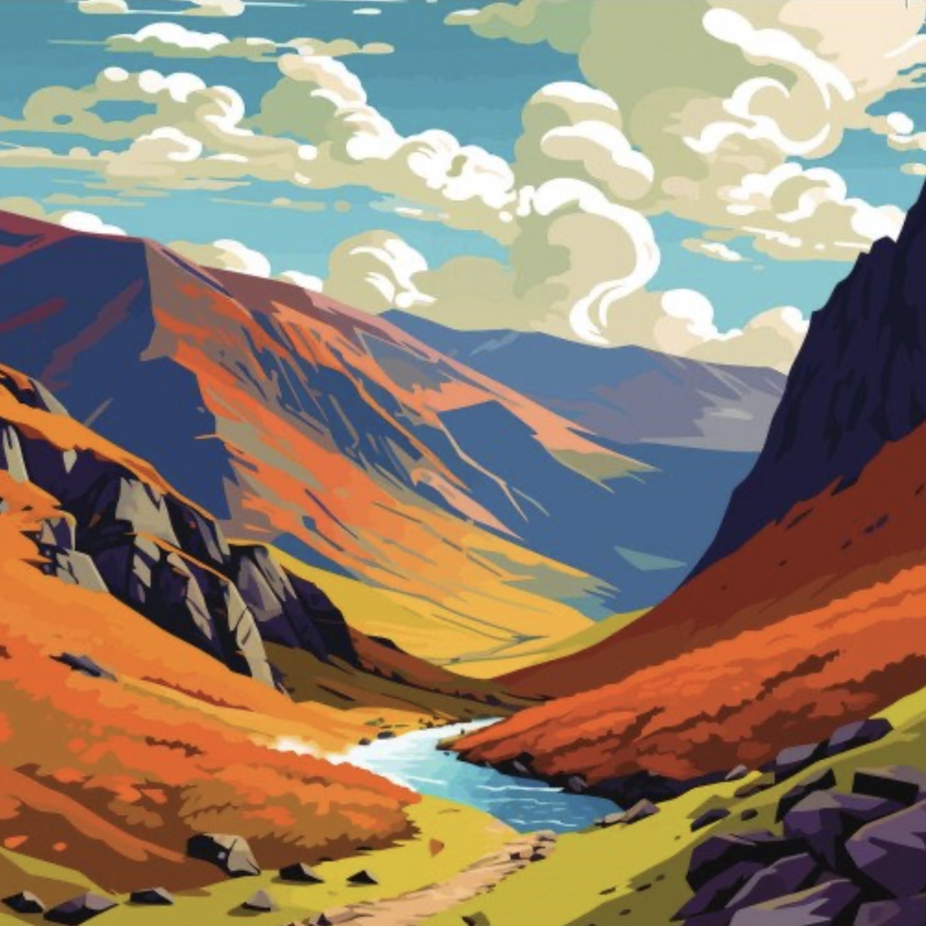 Alff A Bet Card Inspired by Helvellyn