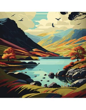 Alff A Bet Card Inspired by The Lake District