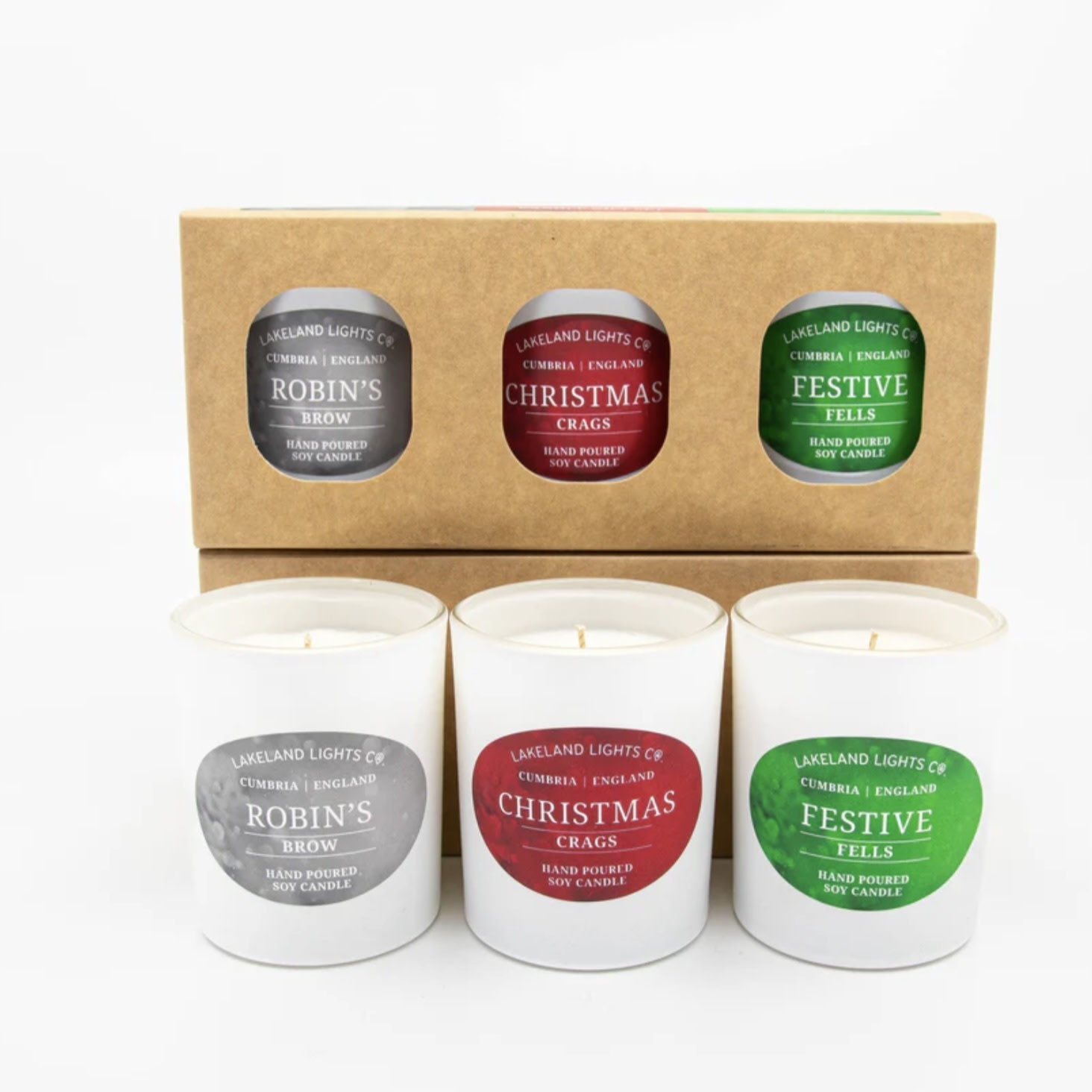 LakelandLights Christmas Trio Box  Candles Festive…