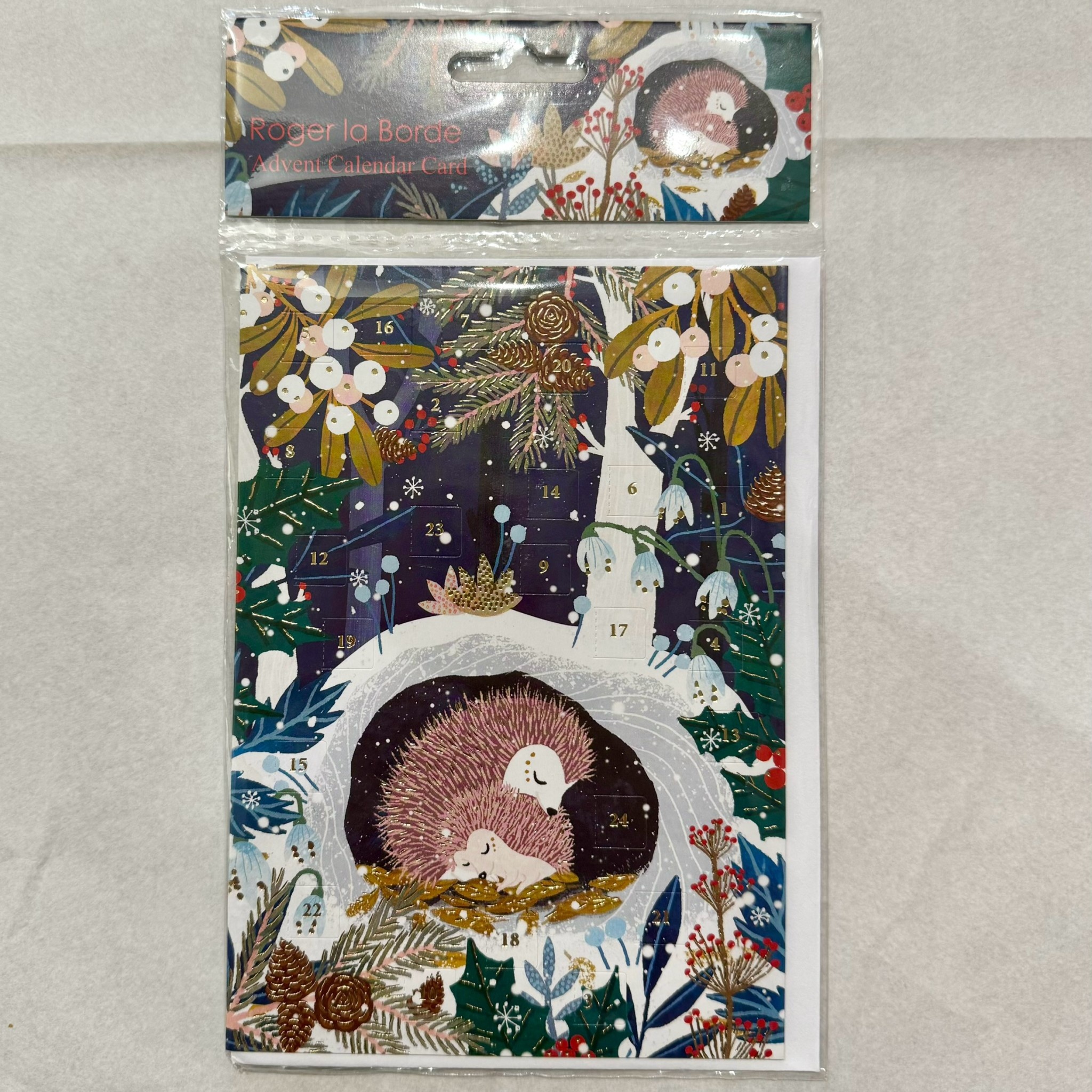 Roger La Borde Advent Card Wild Wood Hedgehogs