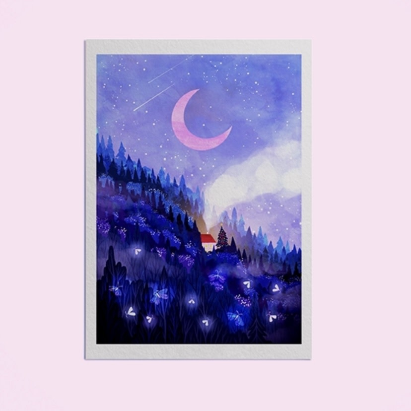 Hello Grimes Wildwood A4 Print