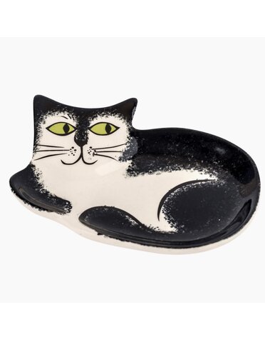 Hannah Turner Trinket Dish Black And White Cat