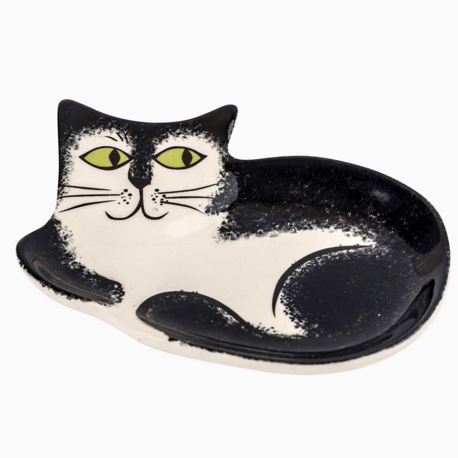 Hannah Turner Trinket Dish Black And White Cat