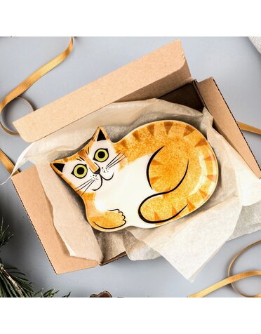 Hannah Turner Trinket Dish Ginger Cat