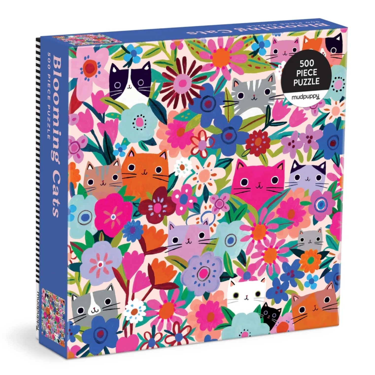 Galison 500 Piece Puzzle Blooming Cats