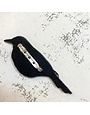 Embroidered Brooch Blackbird
