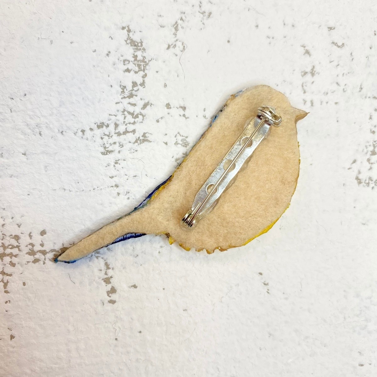 Embroidered Brooch Blue Tit