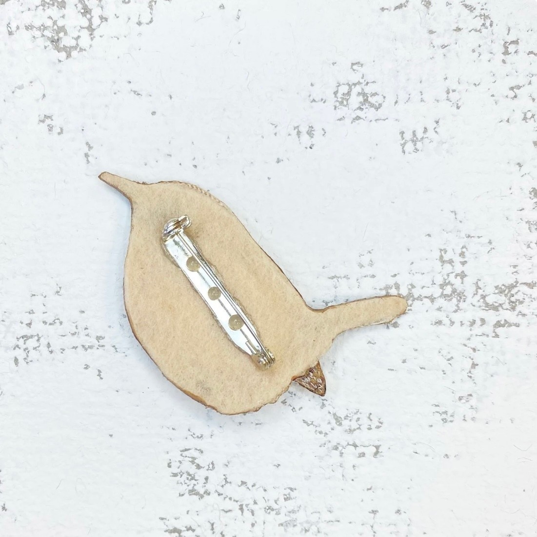 Embroidered Brooch Wren