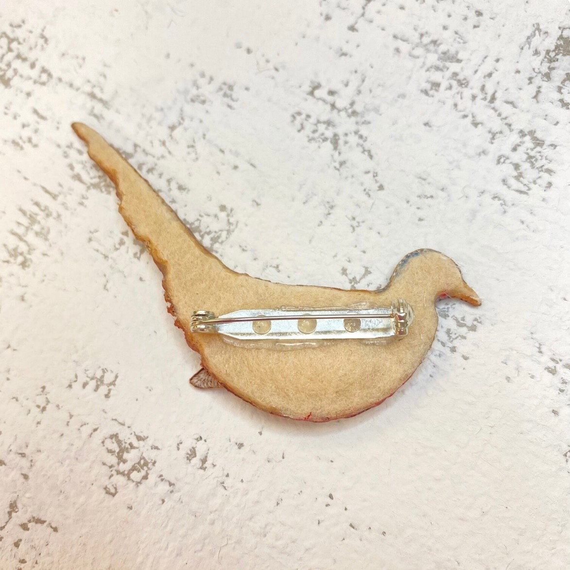 Embroidered Brooch Pheasant