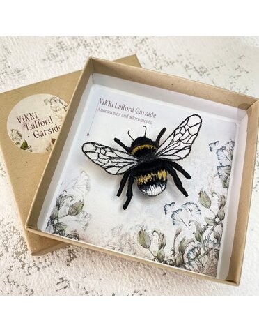 Embroidered Bumblebee Brooch