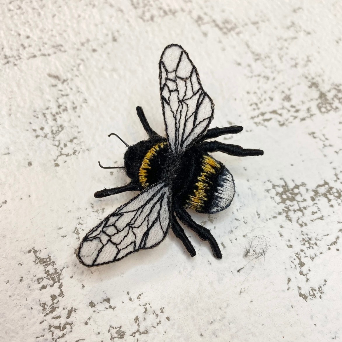 Embroidered Bumblebee Brooch