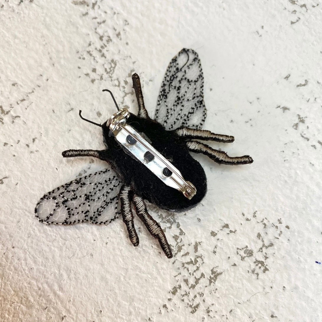 Embroidered Bumblebee Brooch