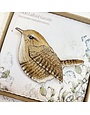Embroidered Brooch Wren