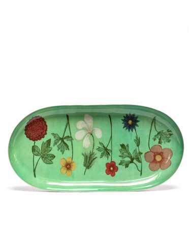 Oval Enamel Tray Festival Of Flowers