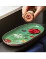 Oval Enamel Tray Festival Of Flowers