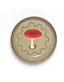 Round Enamel Tray Mushroom