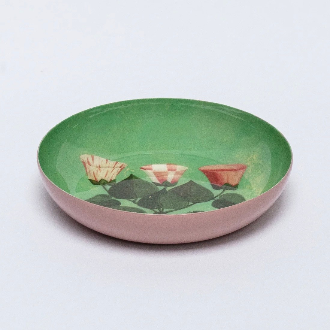 Round Enamel Tray Festival of Flowers