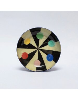 Round Enamel Tray Colour Hexagon