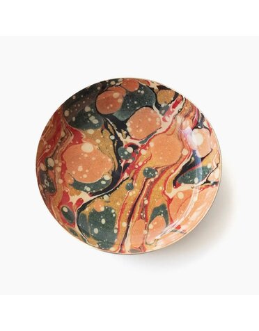 Round Enamel Tray Marbled