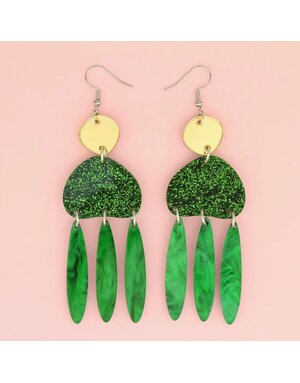 Mindful Chime Earrings Green