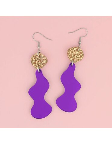 Mindful Stream Earrings Purple