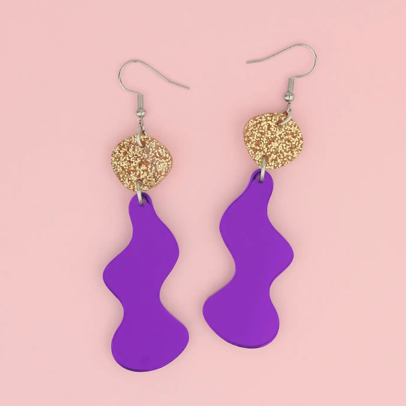 Mindful Stream Earrings Purple