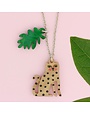 Doodle Leopard Charm Necklace