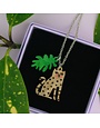 Doodle Leopard Charm Necklace