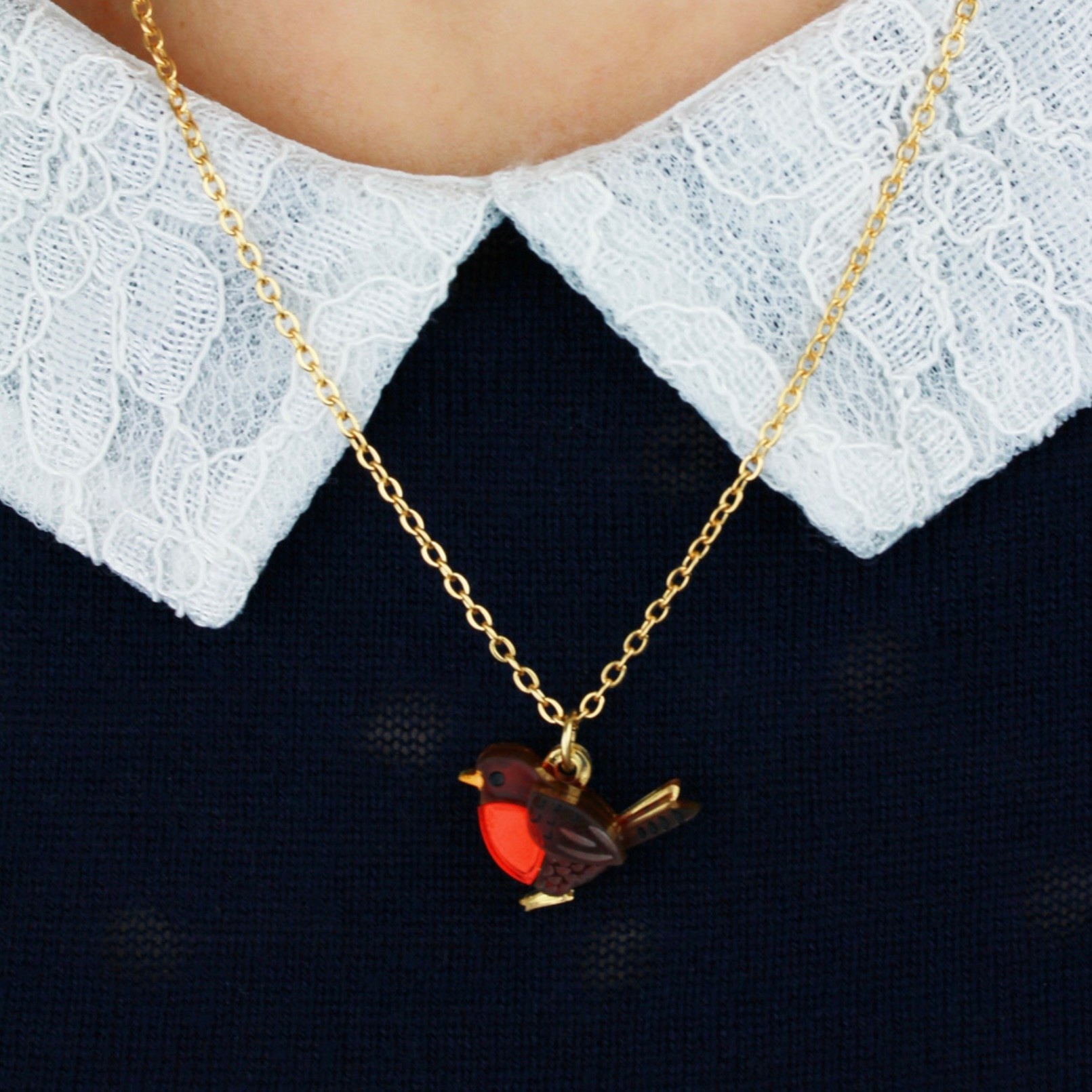 Robin Charm Necklace
