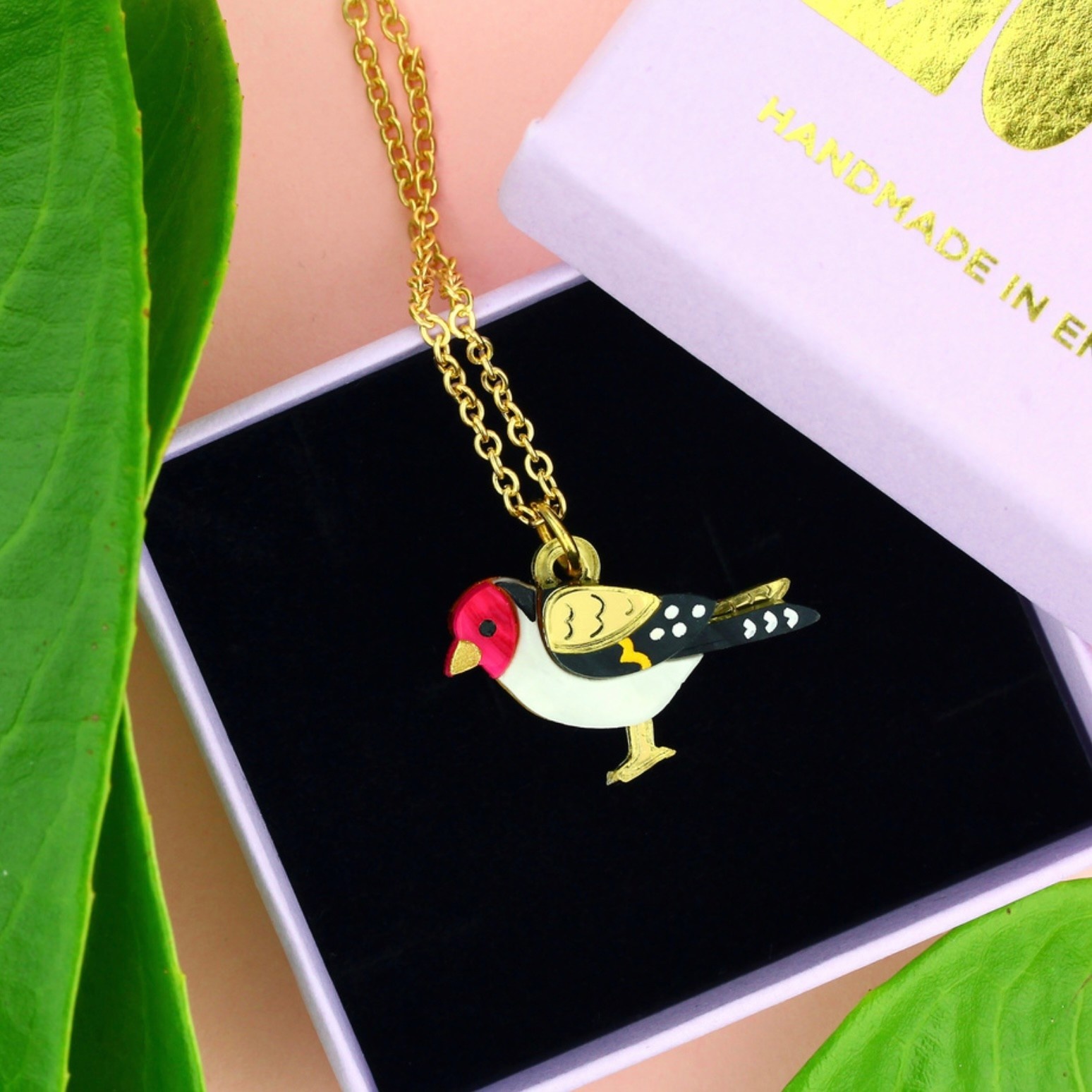 Goldfinch Charm Necklace