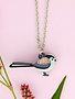 Long-Tailed Tit Charm Necklace
